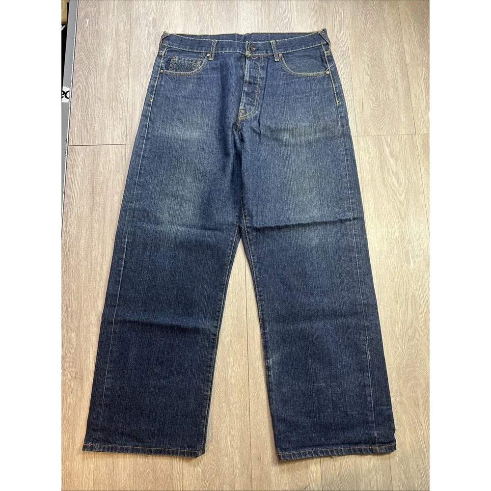 Vintage RMC Red Monkey Company Jeans Japanese Embroidered Baggy Leg Men Sz 36